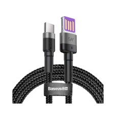 Кабель USB Baseus Cafule HW Quick Charging для Type-C 40W/5A/1m. Gray Black фото
