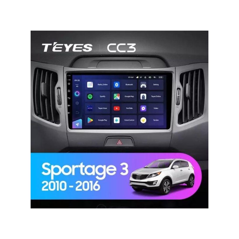 Штатная магнитола Teyes CC3 6+128 Gb Kia Sportage 3 SL 2010-2016 (A) 9" фото 2