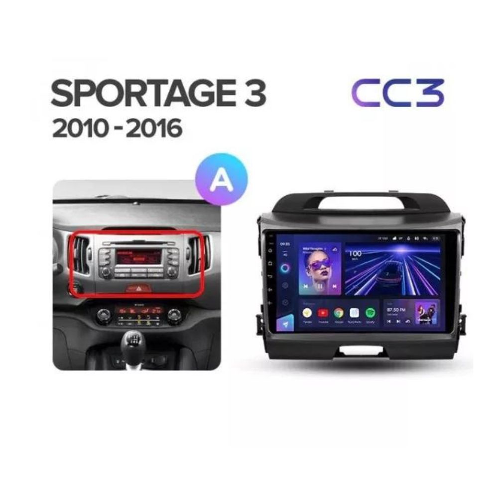 Штатная магнитола Teyes CC3 6+128 Gb Kia Sportage 3 SL 2010-2016 (A) 9" фото 4
