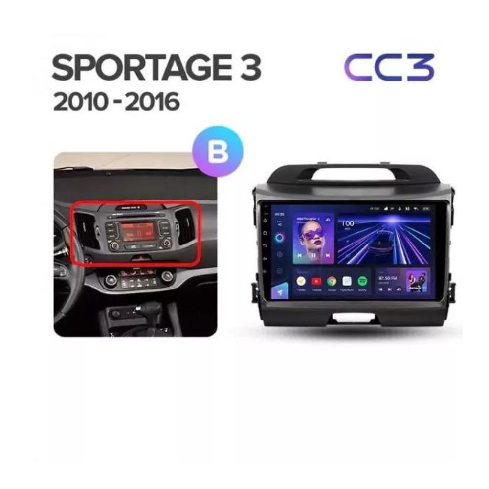 Штатная магнитола Teyes CC3 6+128 Gb Kia Sportage 3 SL 2010-2016 (B) 9" фото 4