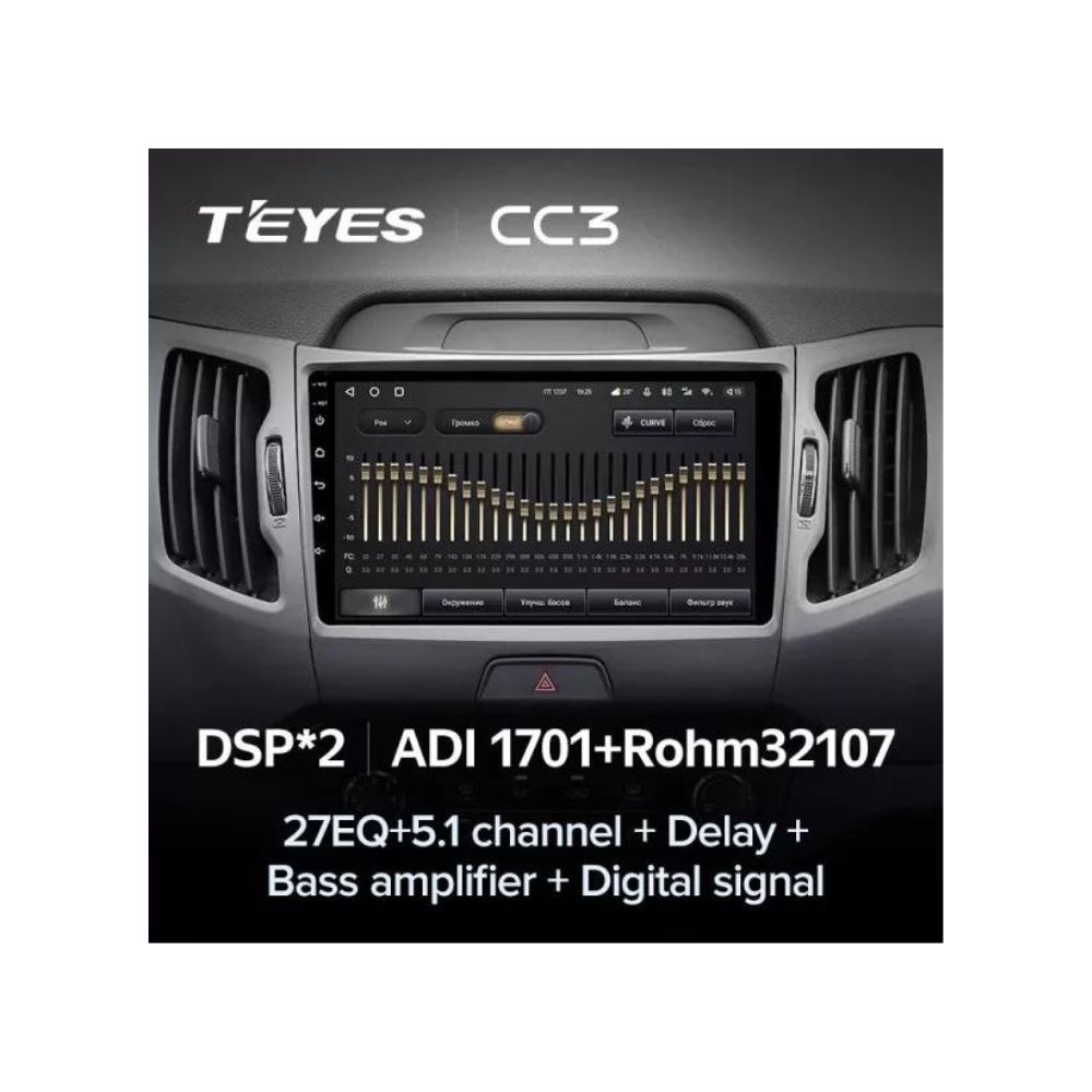 Штатная магнитола Teyes CC3 6+128 Gb Kia Sportage 3 SL 2010-2016 (C) 9" фото 3