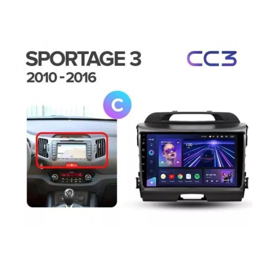 Штатная магнитола Teyes CC3 6+128 Gb Kia Sportage 3 SL 2010-2016 (C) 9" фото 4